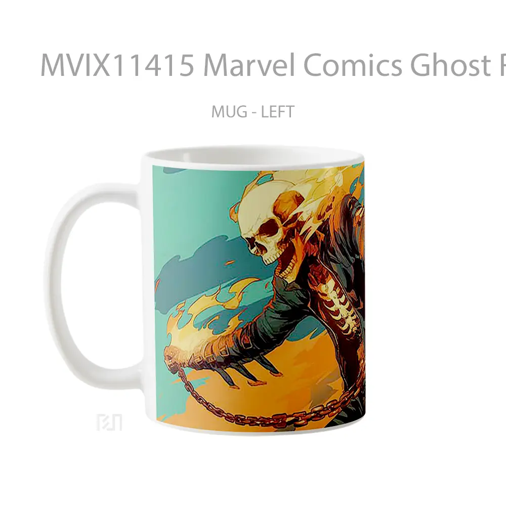 Mug Marvel Comics Ghost Rider Chain Wielding Fury Merchandise Karakter Ikonik - All-side / Desain