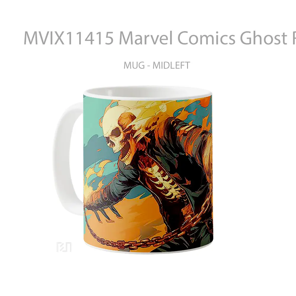 Mug Marvel Comics Ghost Rider Chain Wielding Fury Merchandise Karakter Ikonik - All-side / Desain