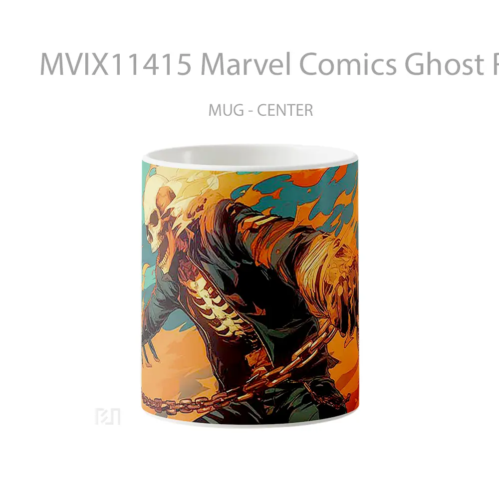 Mug Marvel Comics Ghost Rider Chain Wielding Fury Merchandise Karakter Ikonik