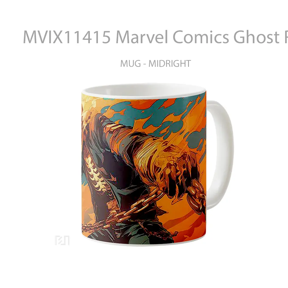 Mug Marvel Comics Ghost Rider Chain Wielding Fury Merchandise Karakter Ikonik - All-side / Desain