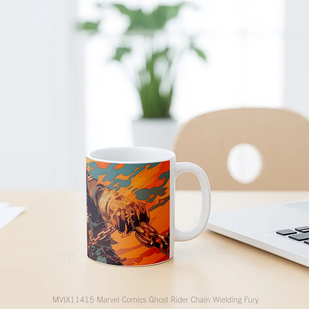 Mug Marvel Comics Ghost Rider Chain Wielding Fury Merchandise Karakter Ikonik - All-side / Desain
