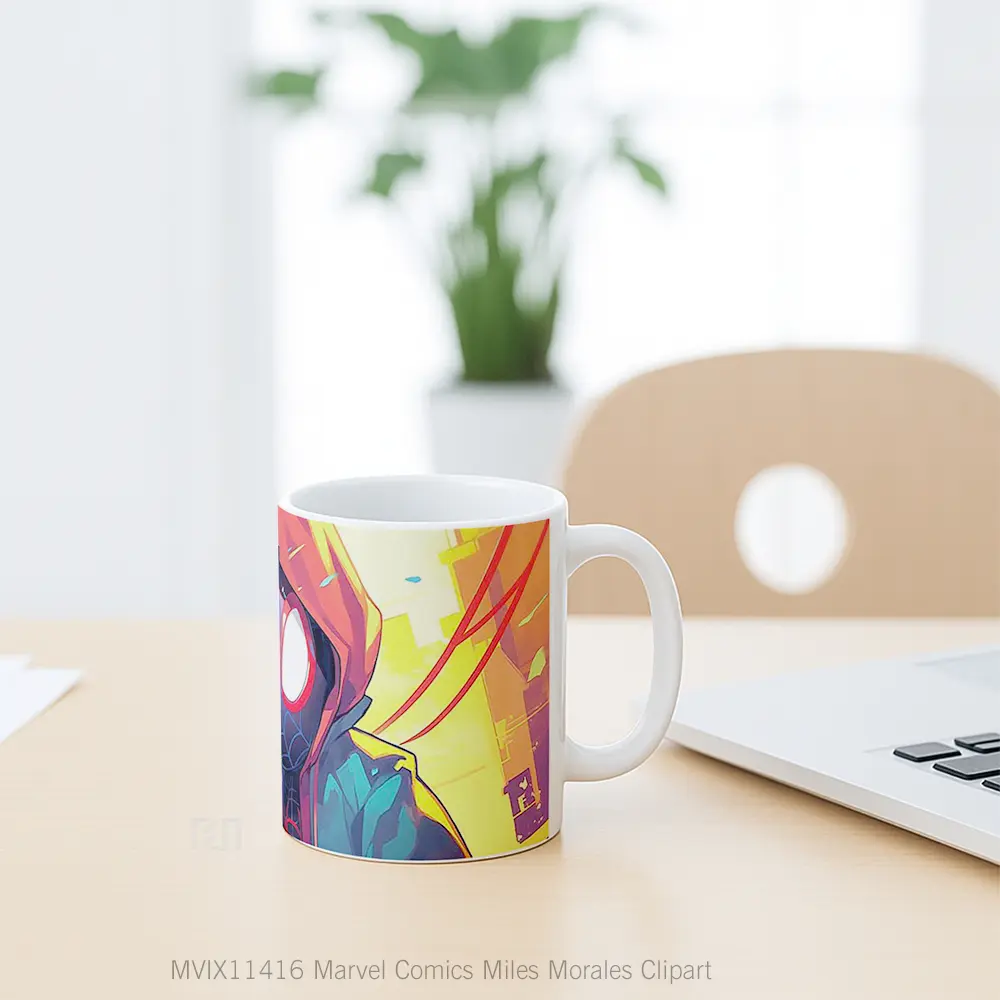 Mug Marvel Comics Miles Morales Clipart Gelas Keramik Koleksi Superhero - All-side / Desain