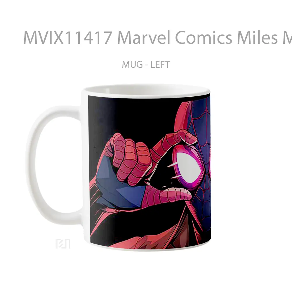 Mug Marvel Comics Miles Morales Glowing Eyes Merchandise Karakter Ikonik - All-side / Desain