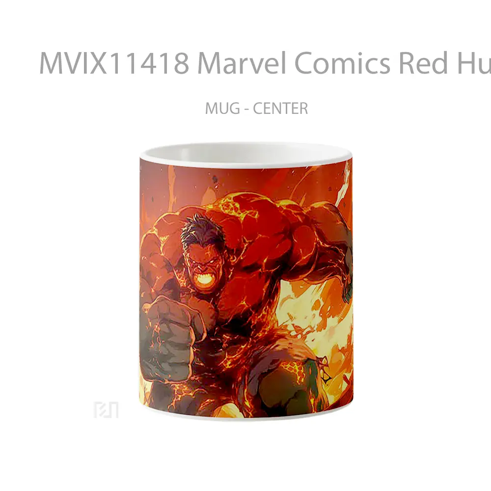 Mug Marvel Comics Red Hulk Building Destroyer Gelas Keramik Koleksi Superhero