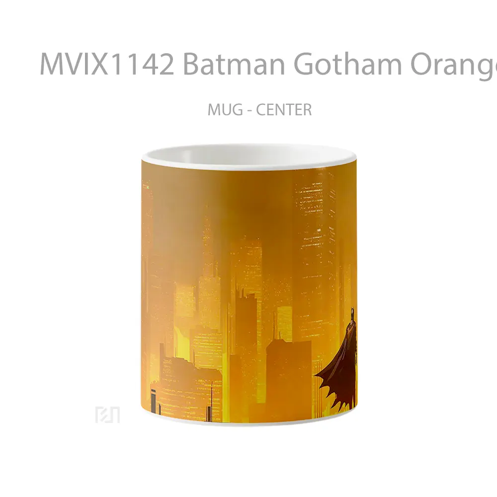 Mug Batman Gotham Orange Sunset Rooftop Hadiah Spesial Fans Superhero