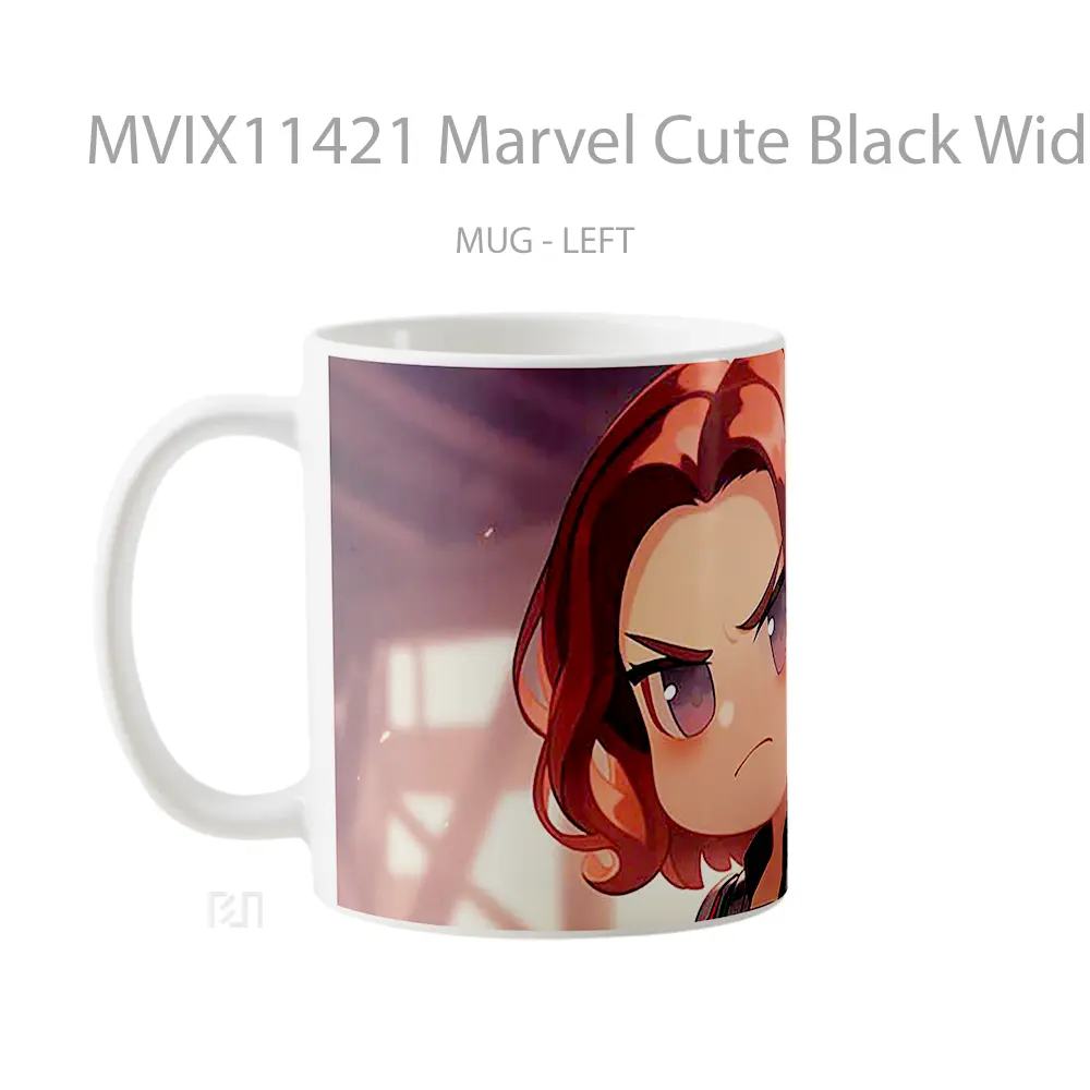 Mug Marvel Cute Black Widow Red Hair Merchandise Karakter Ikonik - All-side / Desain
