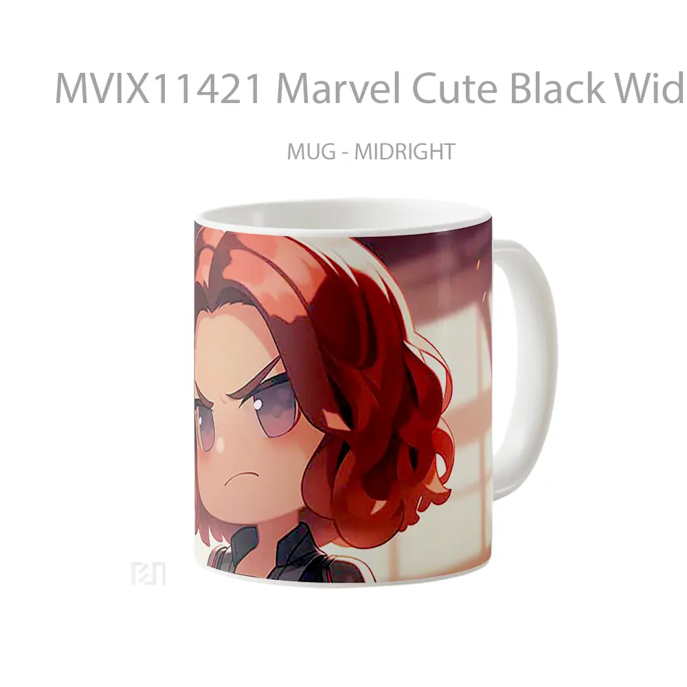 Mug Marvel Cute Black Widow Red Hair Merchandise Karakter Ikonik - All-side / Desain