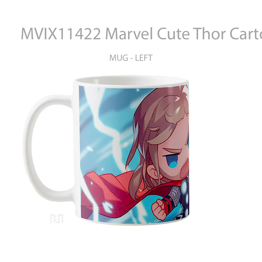 Mug Marvel Cute Thor Cartoon Koleksi Mug Film dan Komik - All-side / Desain