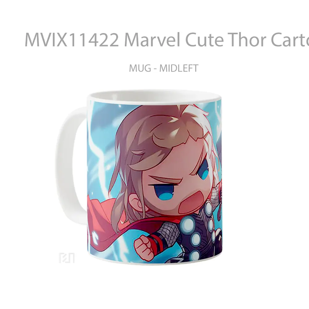 Mug Marvel Cute Thor Cartoon Koleksi Mug Film dan Komik - All-side / Desain
