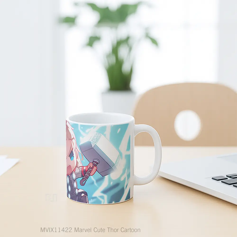 Mug Marvel Cute Thor Cartoon Koleksi Mug Film dan Komik - All-side / Desain