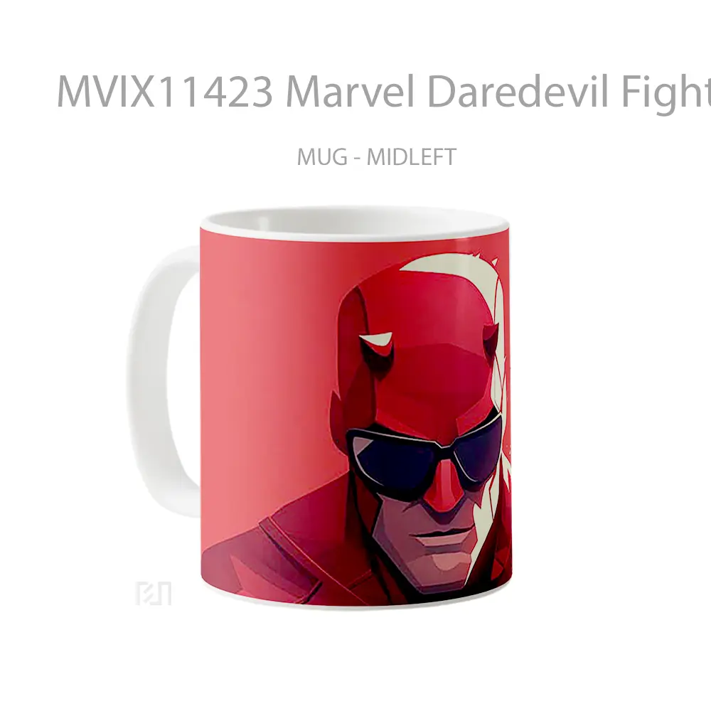 Mug Marvel Daredevil Fighting Stance Gelas Keramik Koleksi Superhero - All-side / Desain