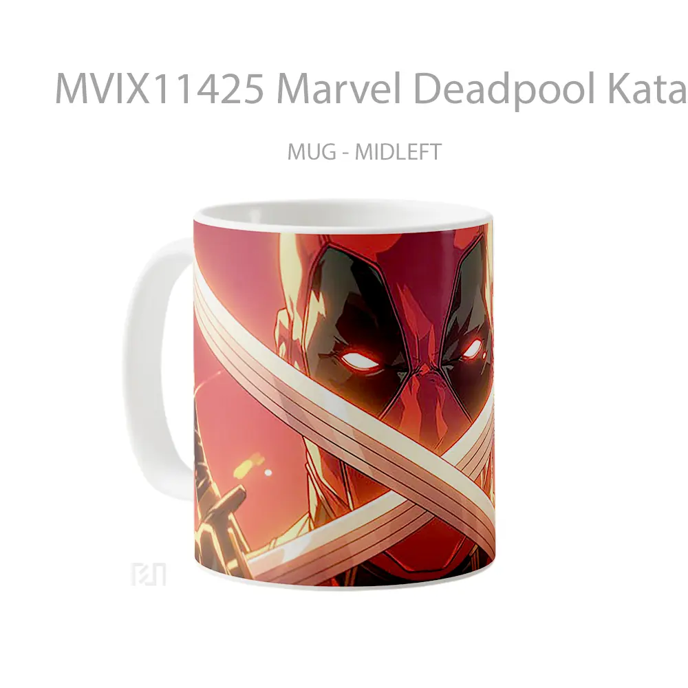 Mug Marvel Deadpool Katanas Koleksi Mug Film dan Komik - All-side / Desain