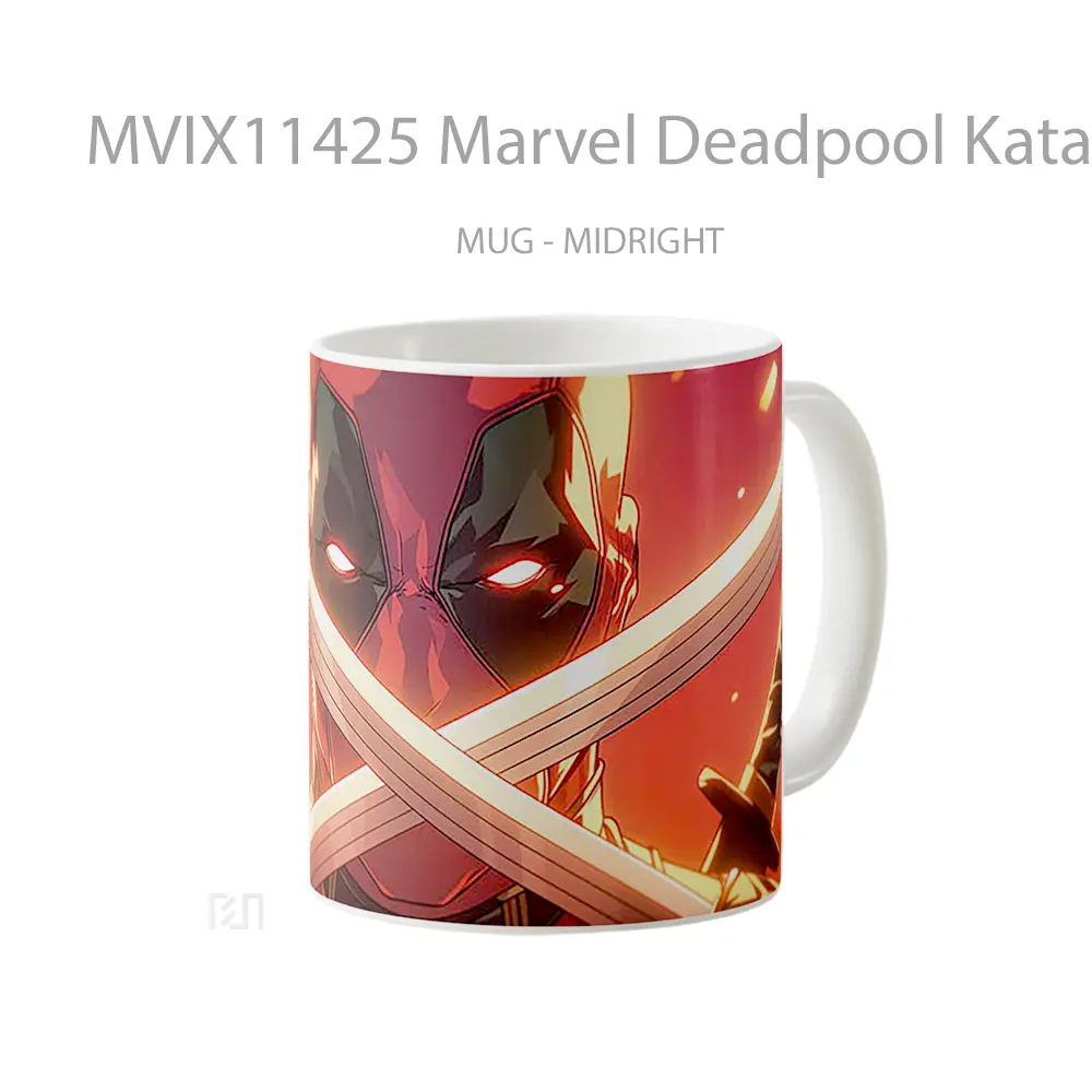 Mug Marvel Deadpool Katanas Koleksi Mug Film dan Komik - All-side / Desain