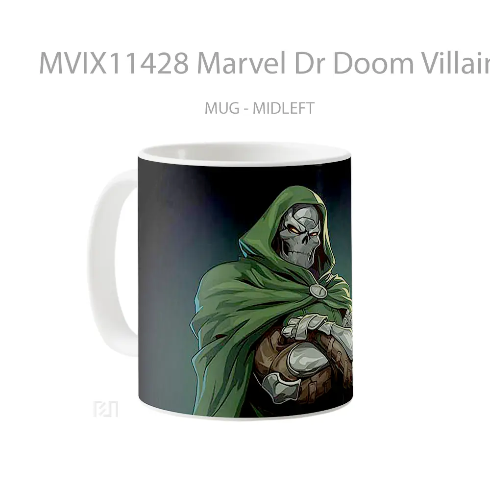 Mug Marvel Dr Doom Villainous Pose Gelas Keramik Koleksi Superhero - All-side / Desain