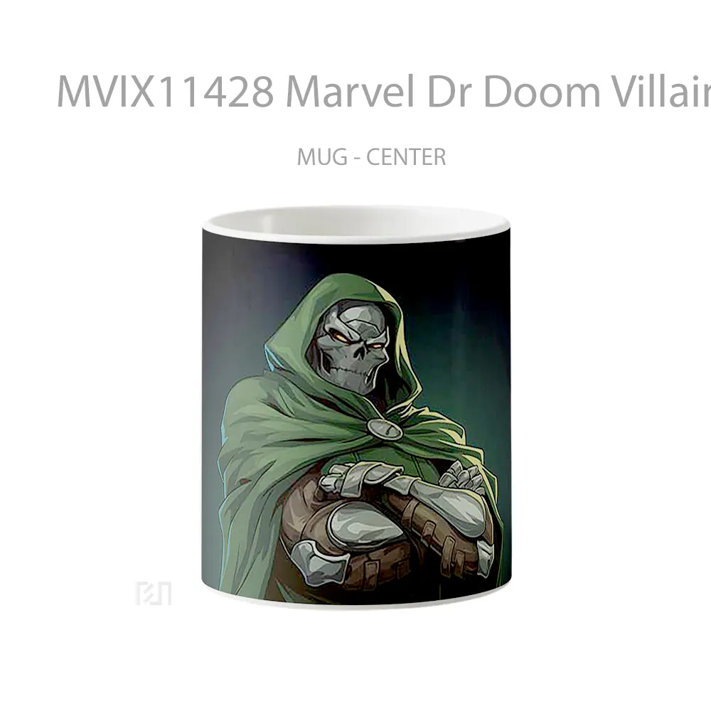 Mug Marvel Dr Doom Villainous Pose Gelas Keramik Koleksi Superhero