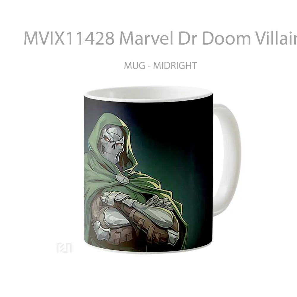 Mug Marvel Dr Doom Villainous Pose Gelas Keramik Koleksi Superhero - All-side / Desain