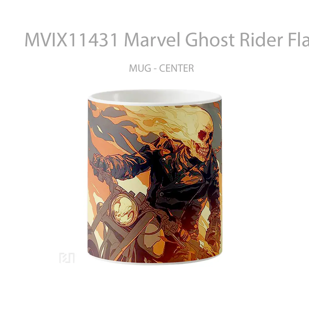 Mug Marvel Ghost Rider Flaming Merchandise Karakter Ikonik