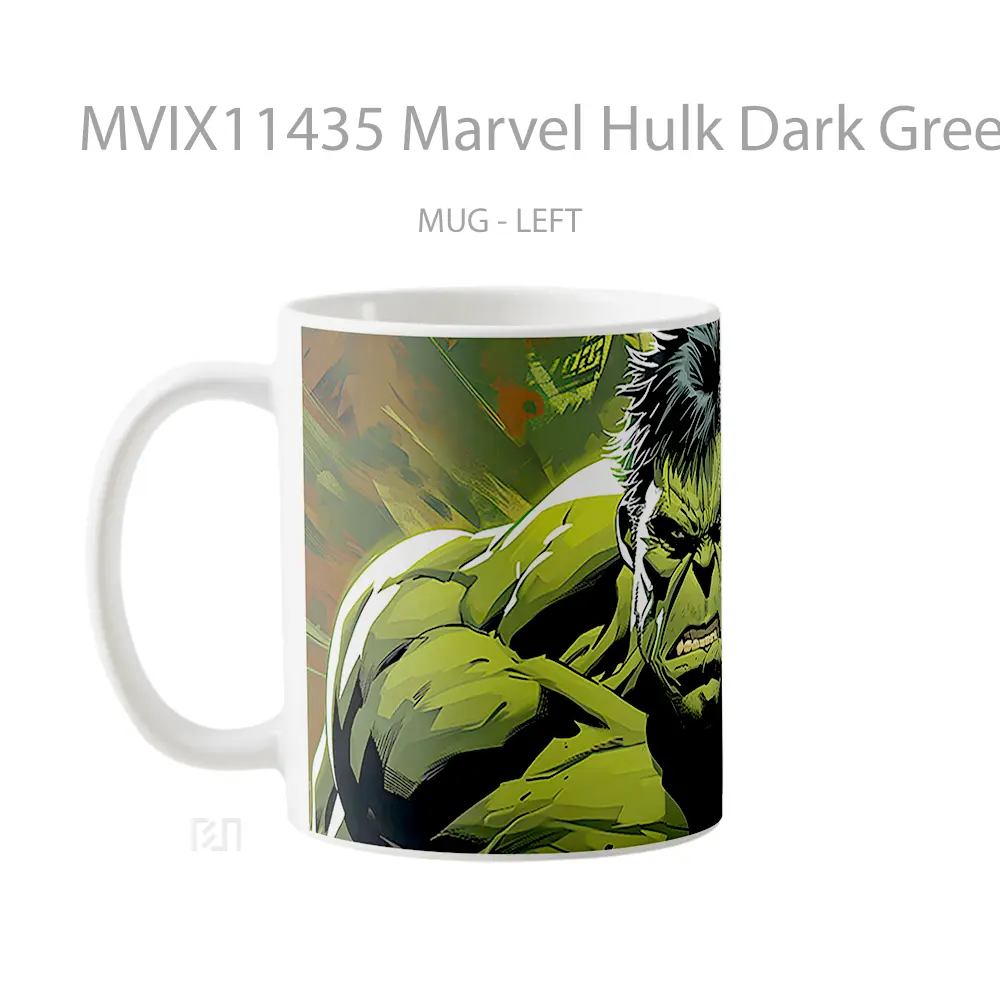 Mug Marvel Hulk Dark Green Comics Hadiah Spesial Fans Superhero - All-side / Desain