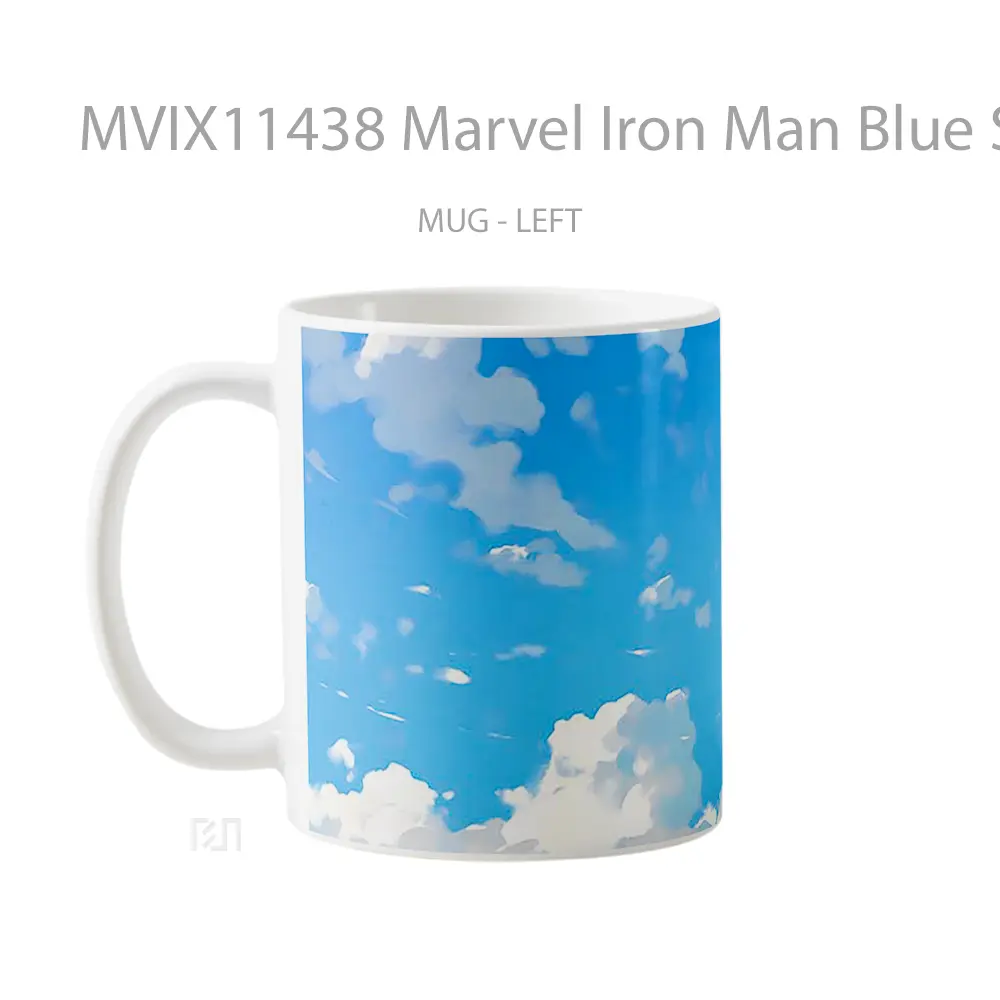 Mug Marvel Iron Man Blue Sky Vision Koleksi Mug Film dan Komik - All-side / Desain