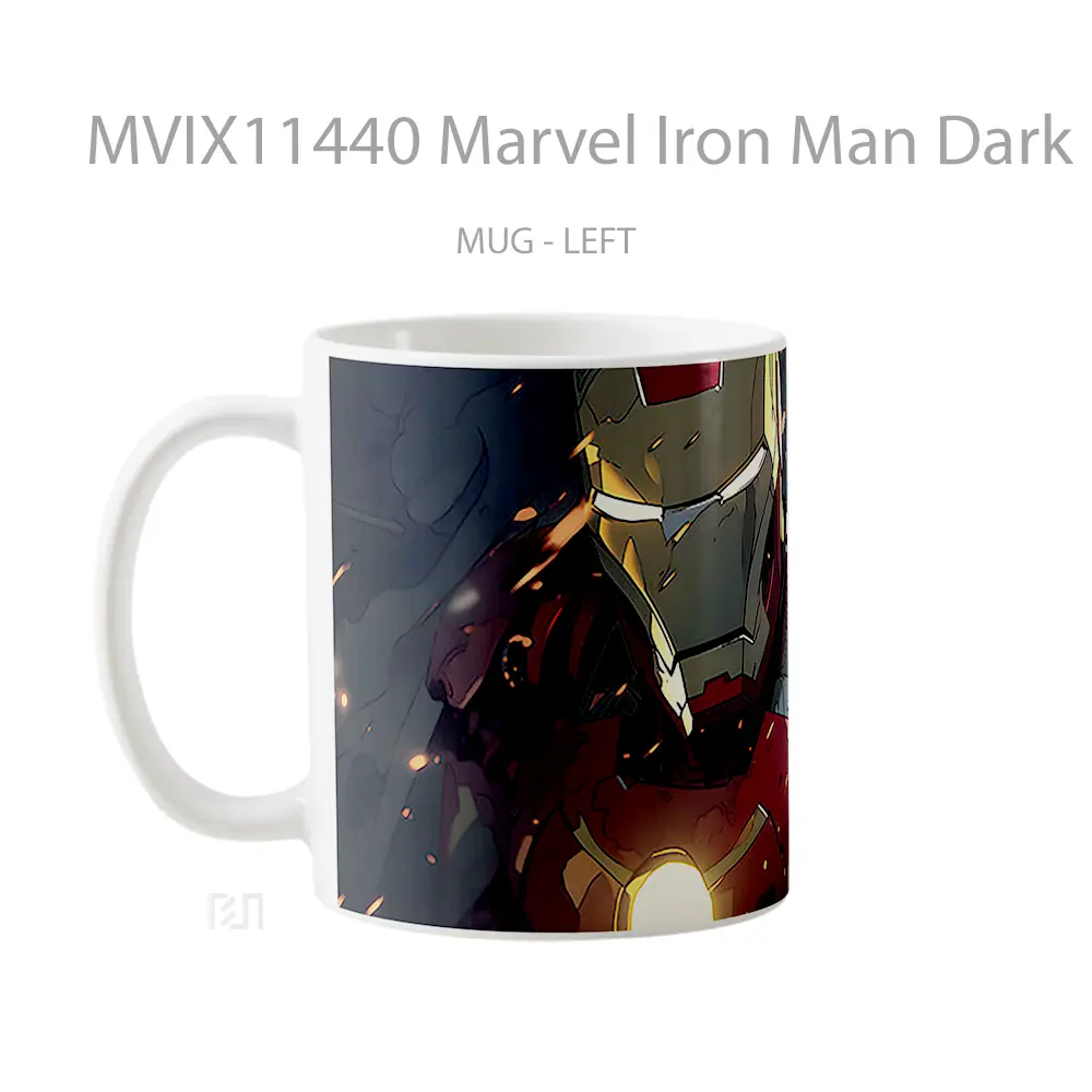 Mug Marvel Iron Man Dark Hadiah Spesial Fans Superhero - All-side / Desain