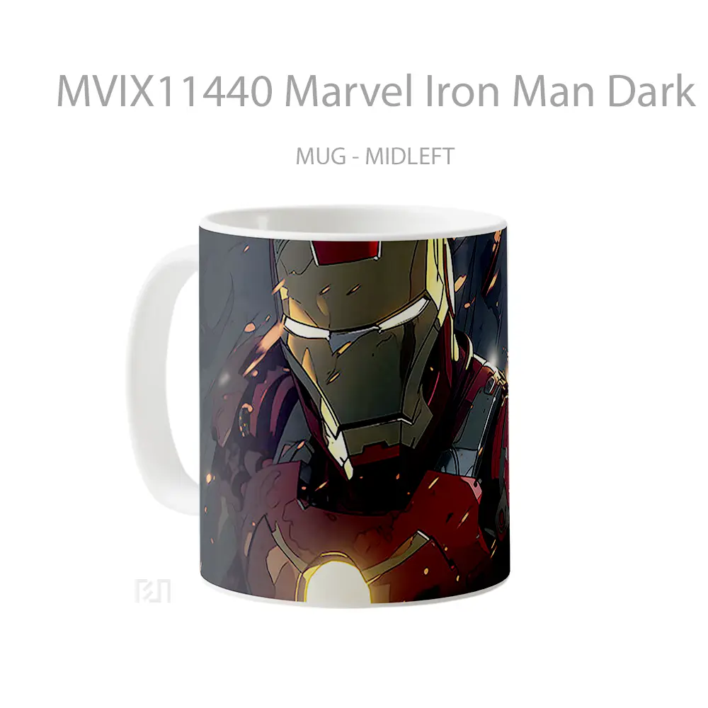 Mug Marvel Iron Man Dark Hadiah Spesial Fans Superhero - All-side / Desain