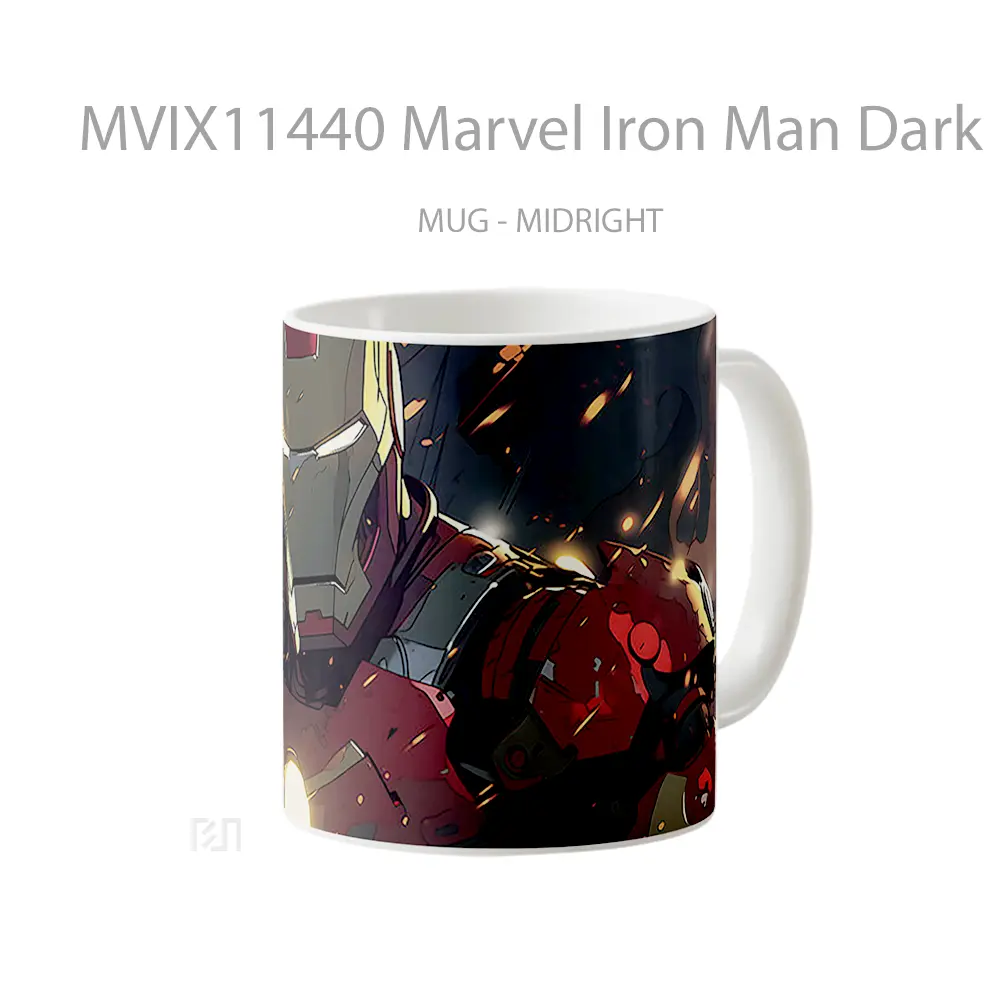 Mug Marvel Iron Man Dark Hadiah Spesial Fans Superhero - All-side / Desain