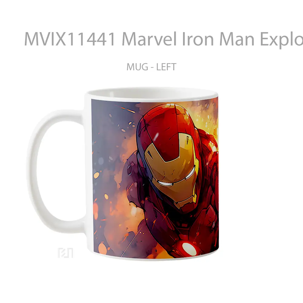 Mug Marvel Iron Man Explosion Hadiah Spesial Fans Superhero - All-side / Desain
