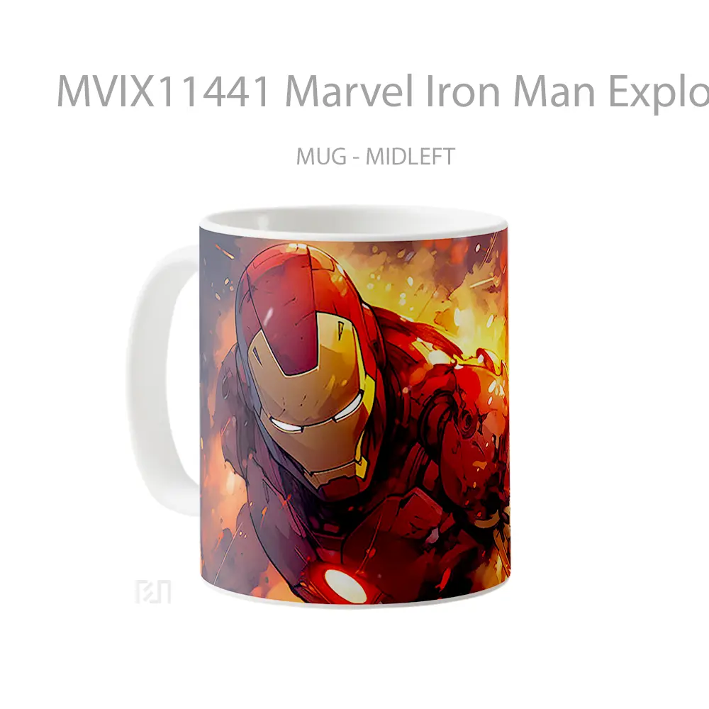 Mug Marvel Iron Man Explosion Hadiah Spesial Fans Superhero - All-side / Desain