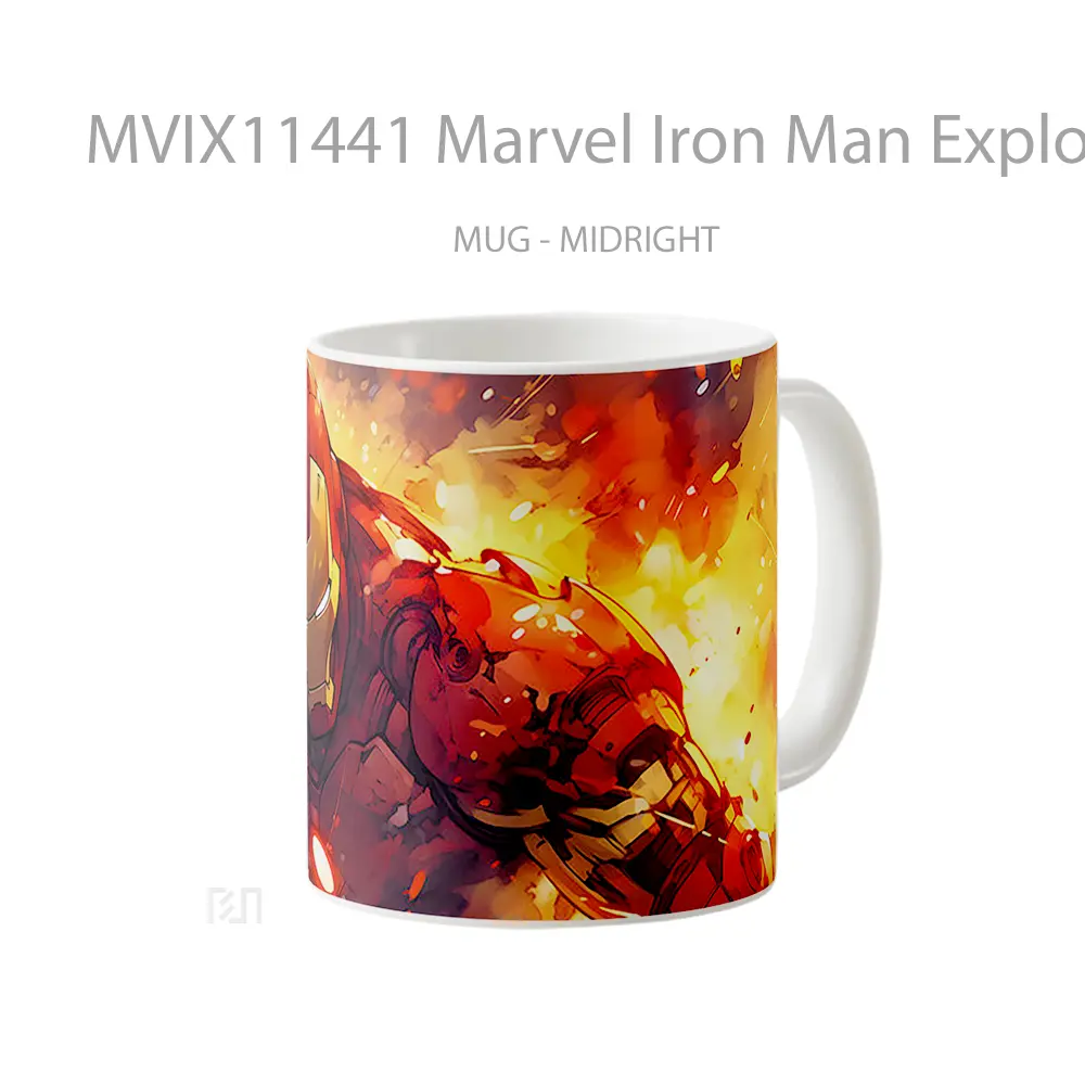 Mug Marvel Iron Man Explosion Hadiah Spesial Fans Superhero - All-side / Desain