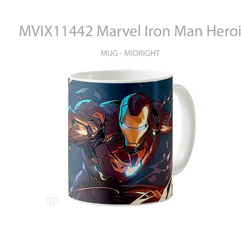 Mug Marvel Iron Man Heroic Glow Mug Anime Populer Koleksi Spesial - All-side / Desain