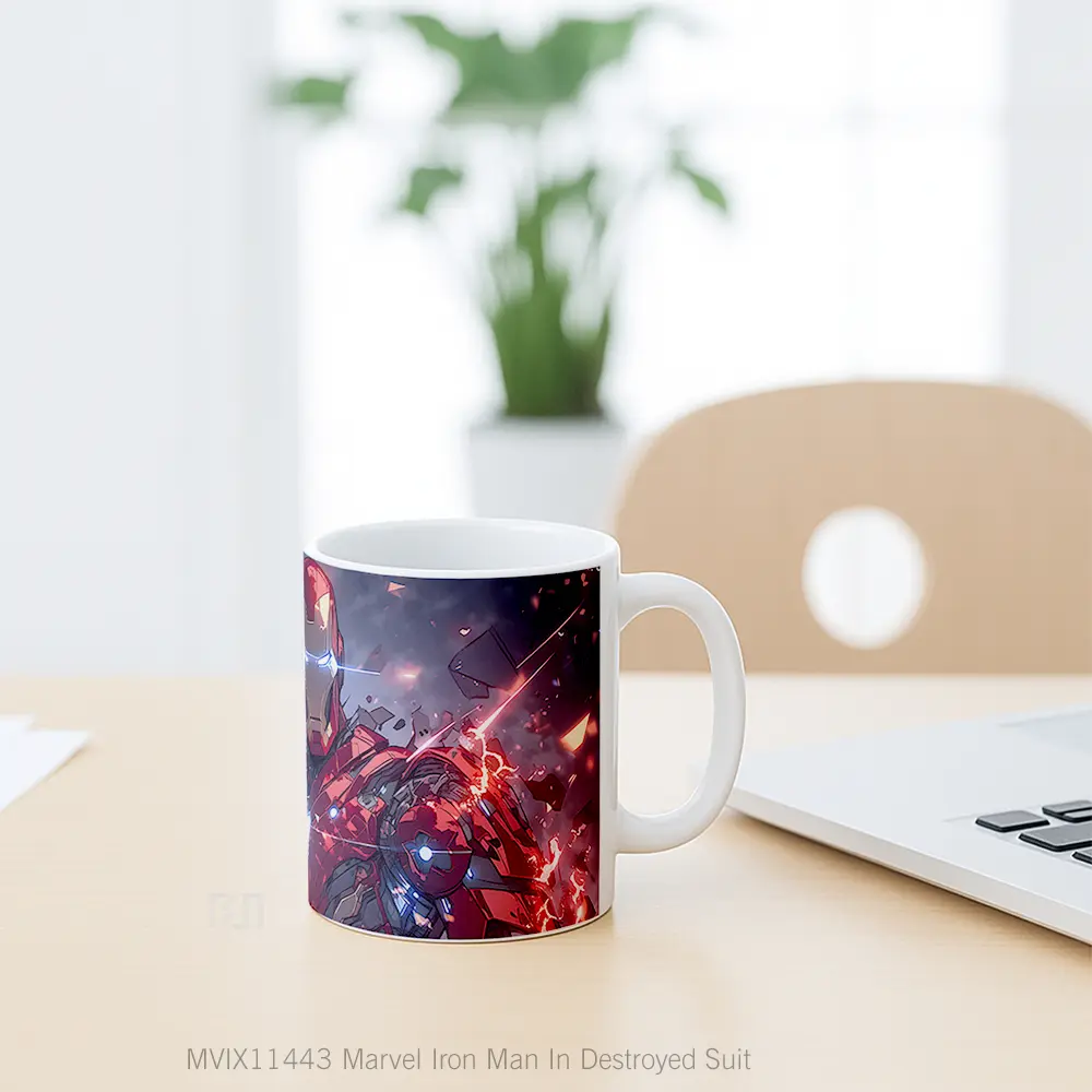 Mug Marvel Iron Man In Destroyed Suit Koleksi Mug Film dan Komik - All-side / Desain