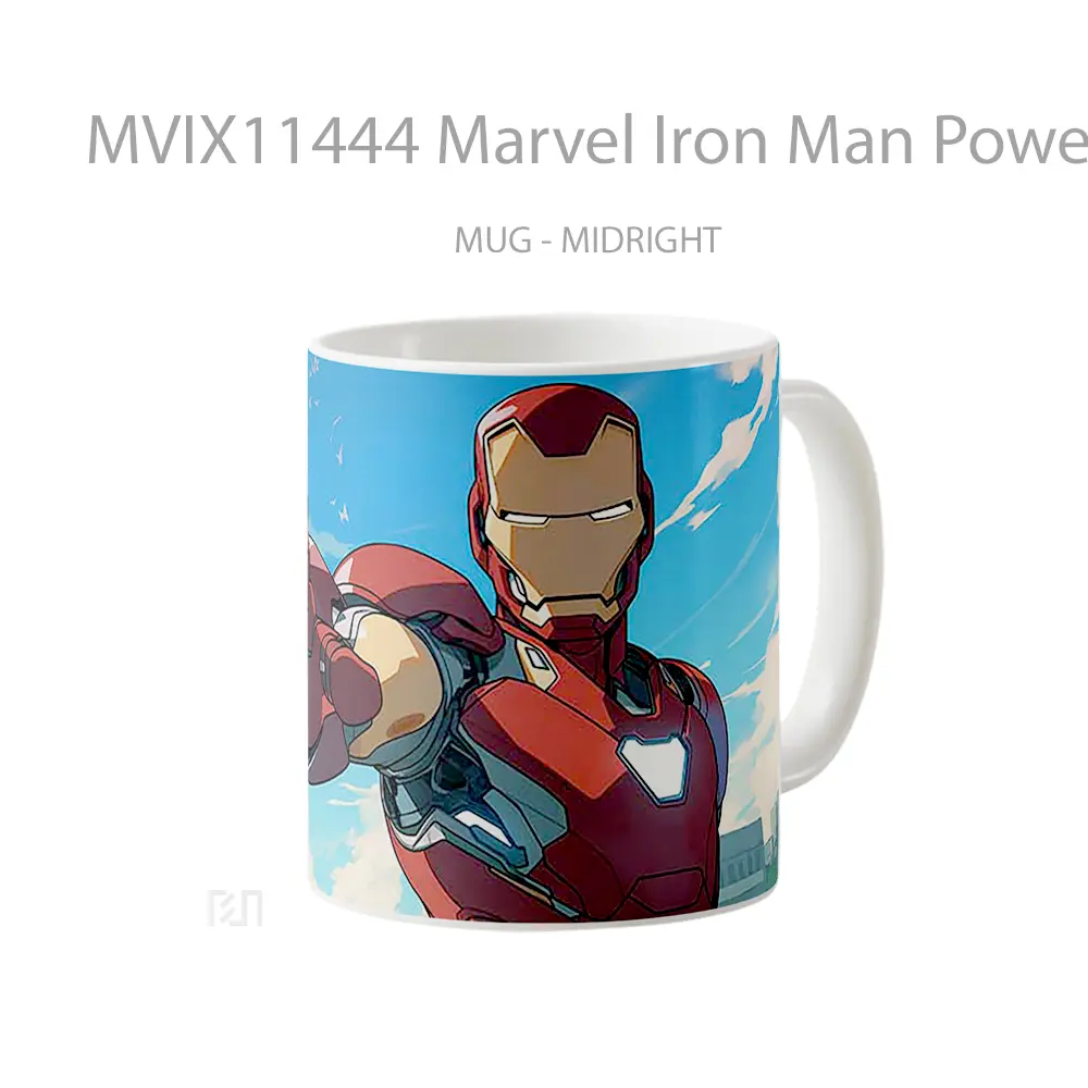 Mug Marvel Iron Man Power Pose Merchandise Karakter Ikonik - All-side / Desain