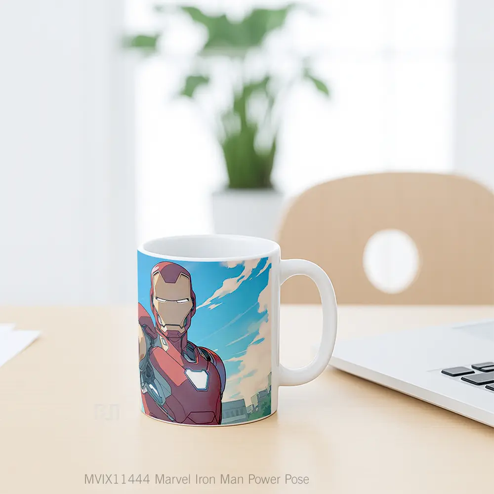 Mug Marvel Iron Man Power Pose Merchandise Karakter Ikonik - All-side / Desain