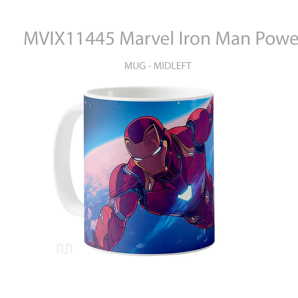 Mug Marvel Iron Man Powered Flight Initiation Hadiah Spesial Fans Superhero - All-side / Desain