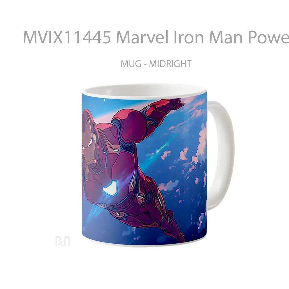 Mug Marvel Iron Man Powered Flight Initiation Hadiah Spesial Fans Superhero - All-side / Desain
