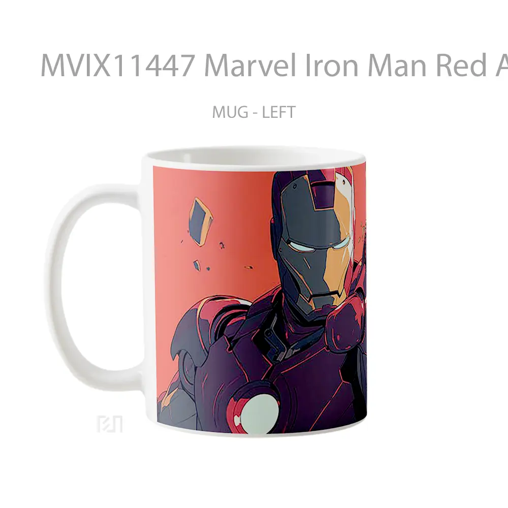 Mug Marvel Iron Man Red Art Koleksi Mug Film dan Komik - All-side / Desain