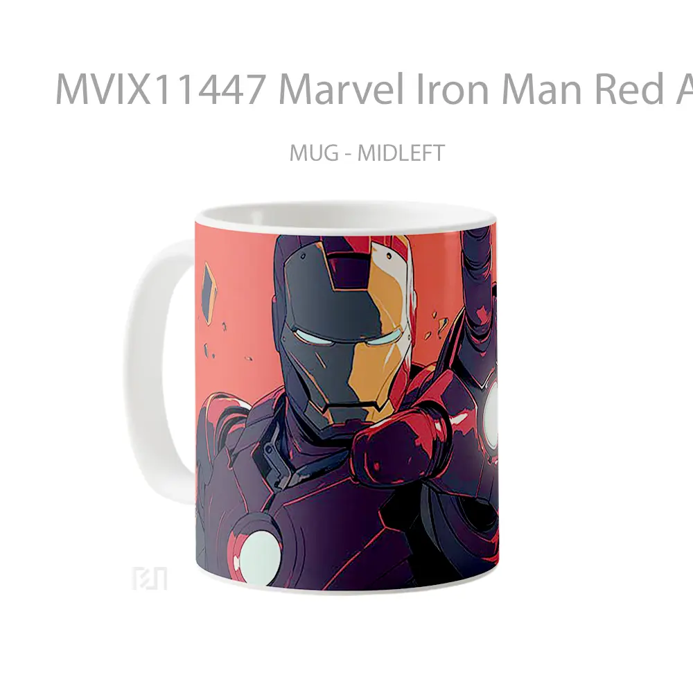 Mug Marvel Iron Man Red Art Koleksi Mug Film dan Komik - All-side / Desain