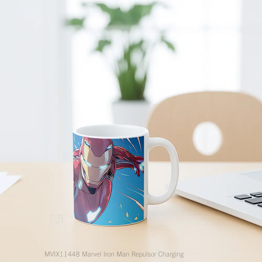 Mug Marvel Iron Man Repulsor Charging Koleksi Mug Film dan Komik - All-side / Desain