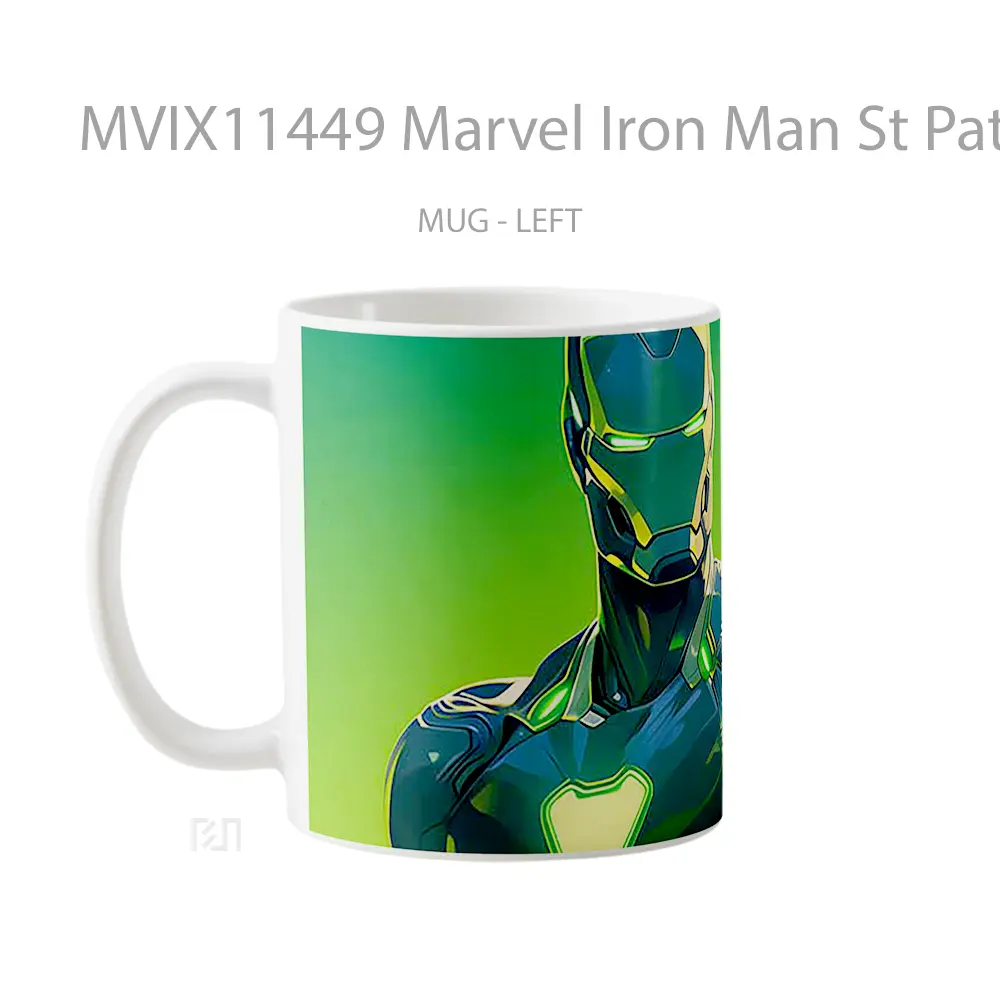 Mug Marvel Iron Man St Patricks Day Koleksi Mug Film dan Komik - All-side / Desain