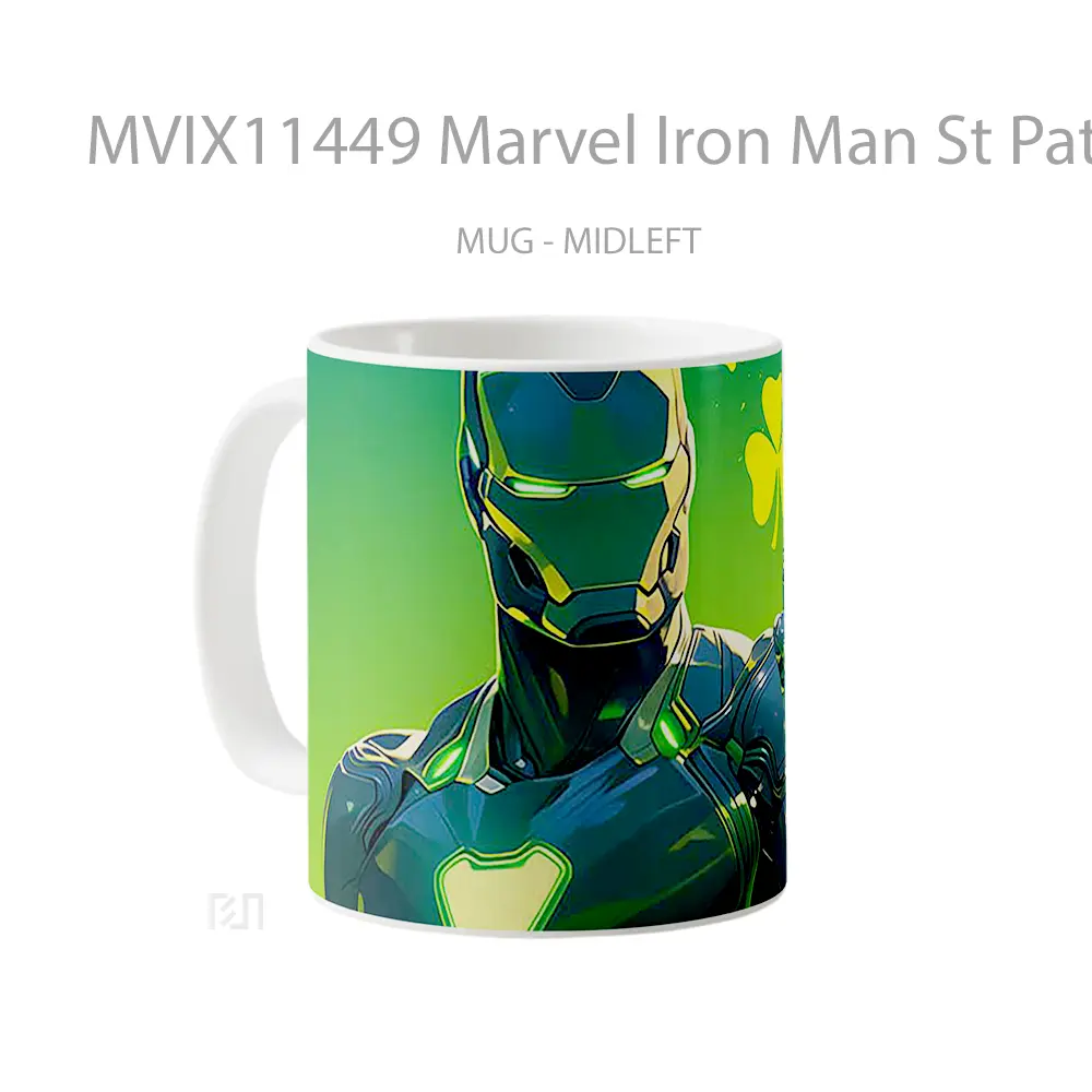 Mug Marvel Iron Man St Patricks Day Koleksi Mug Film dan Komik - All-side / Desain