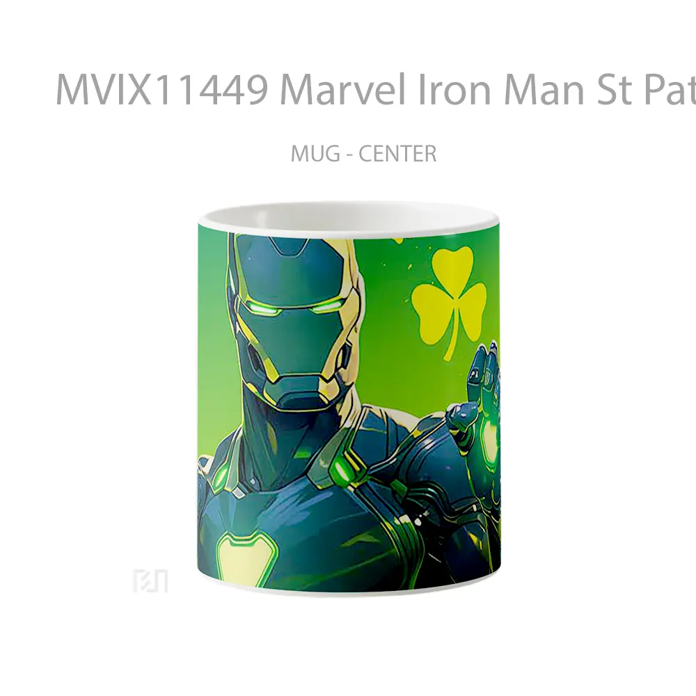Mug Marvel Iron Man St Patricks Day Koleksi Mug Film dan Komik