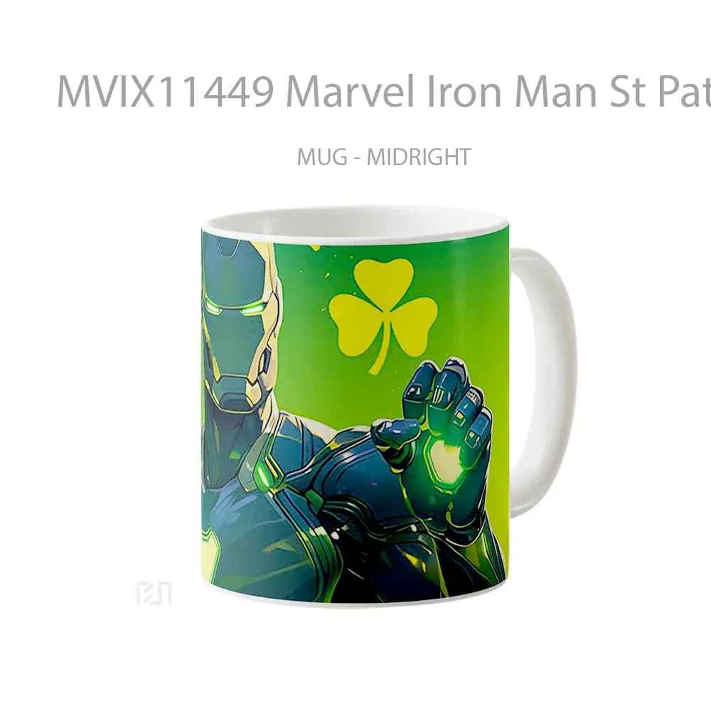 Mug Marvel Iron Man St Patricks Day Koleksi Mug Film dan Komik - All-side / Desain