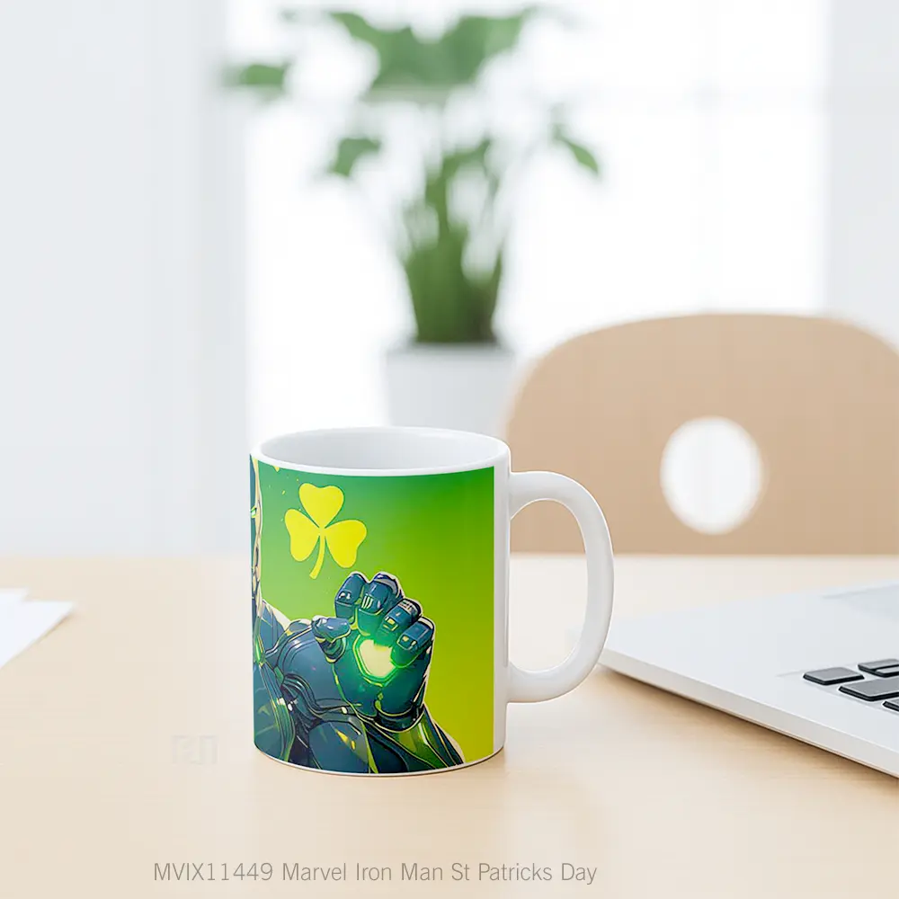 Mug Marvel Iron Man St Patricks Day Koleksi Mug Film dan Komik - All-side / Desain