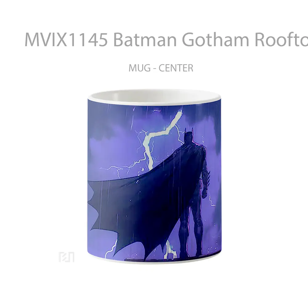 Mug Batman Gotham Rooftop Lightning Gelas Keramik Koleksi Superhero