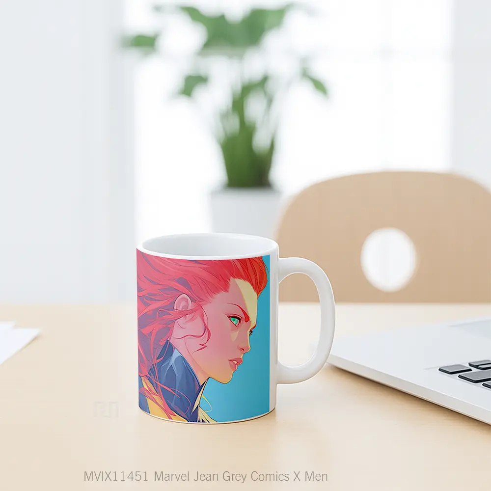 Mug Marvel Jean Grey Comics X Men Gelas Keramik Koleksi Superhero - All-side / Desain