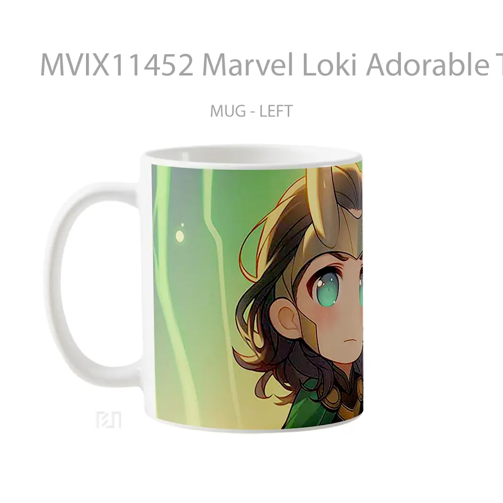 Mug Marvel Loki Adorable Trickery Gelas Keramik Koleksi Superhero - All-side / Desain