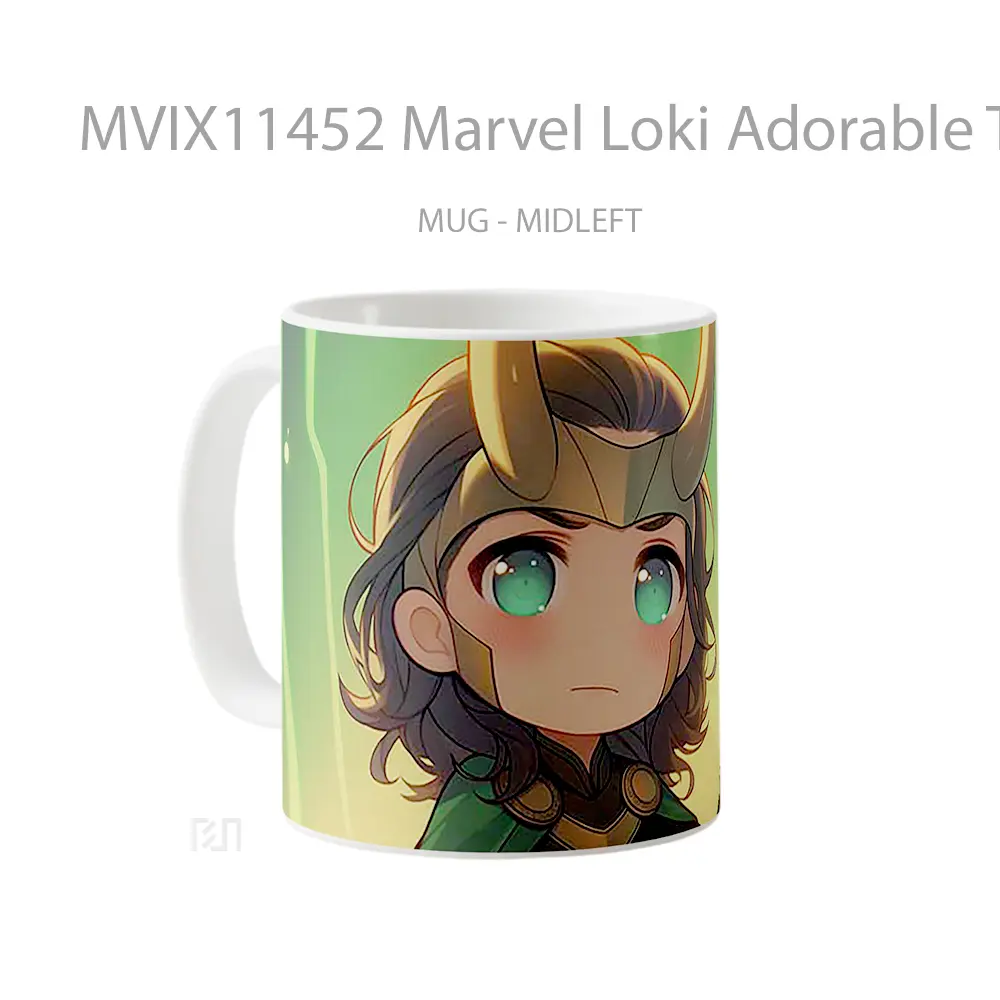 Mug Marvel Loki Adorable Trickery Gelas Keramik Koleksi Superhero - All-side / Desain