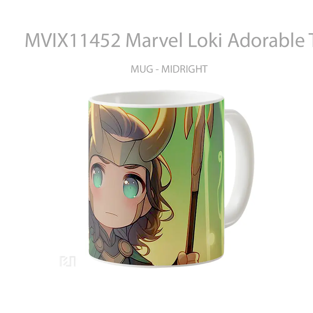 Mug Marvel Loki Adorable Trickery Gelas Keramik Koleksi Superhero - All-side / Desain
