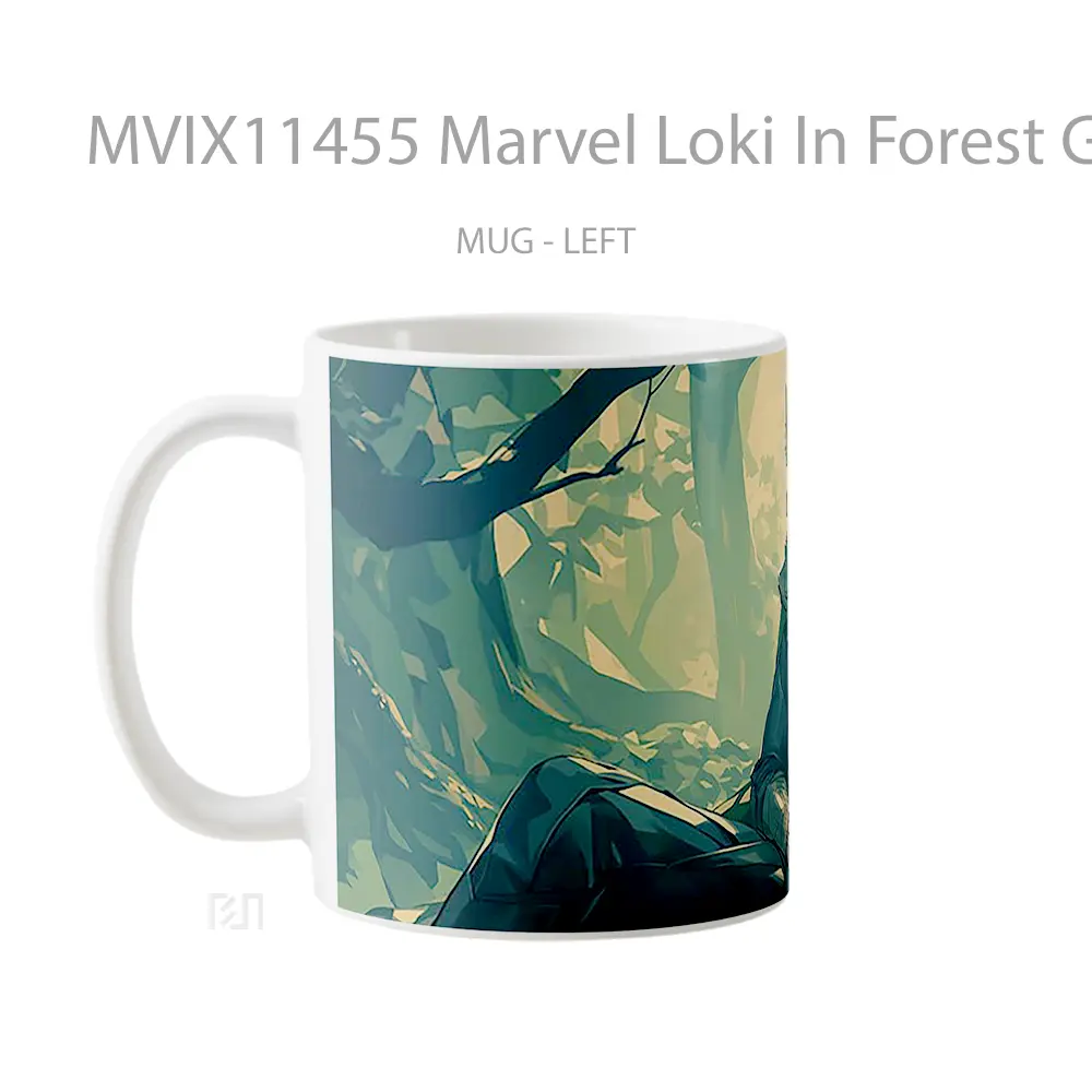 Mug Marvel Loki In Forest Green Koleksi Mug Film dan Komik - All-side / Desain