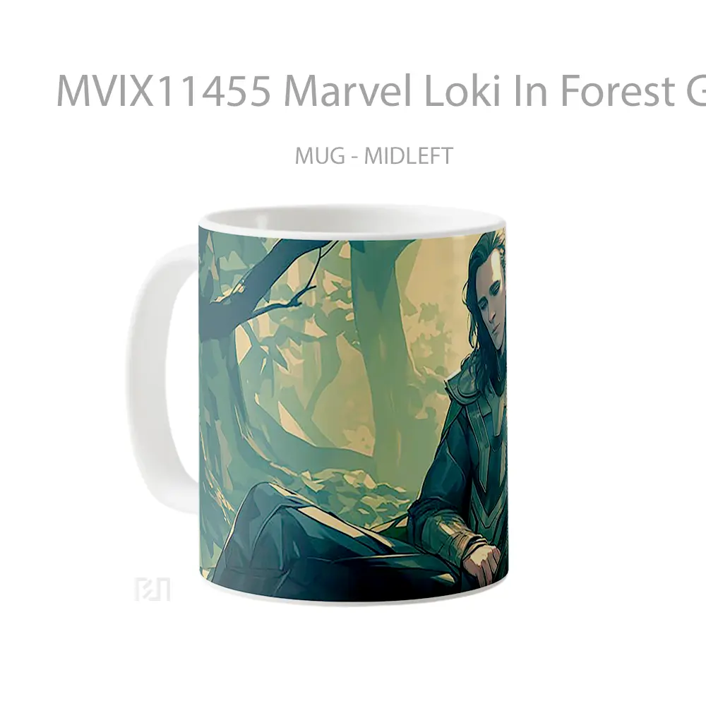 Mug Marvel Loki In Forest Green Koleksi Mug Film dan Komik - All-side / Desain